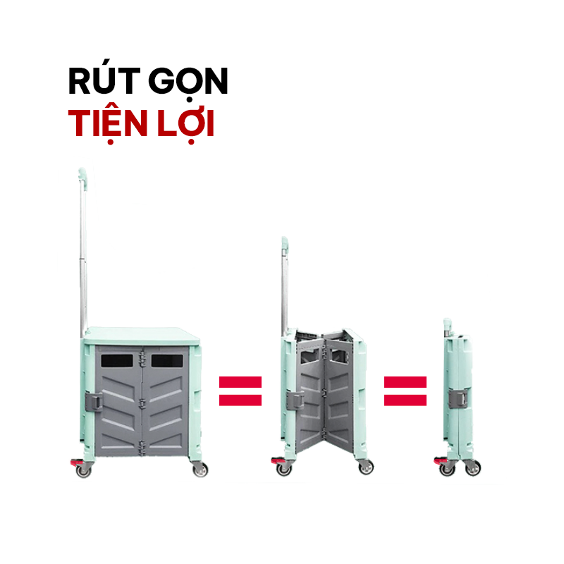 Xe kéo hàng đi chợ rút gọn FUJIHOME ST-250, Hỗ trợ vận chuyển các loại hàng hóa nặng(55kg), Bảo hành điện tử toàn quốc 12 tháng