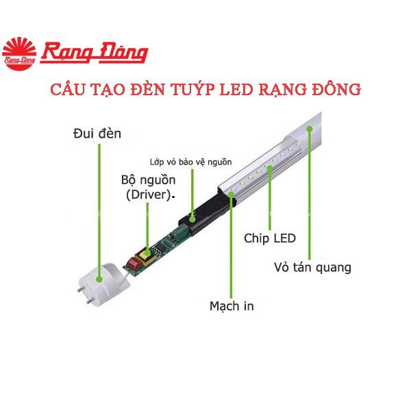 Bộ đèn LED tuýp BD T8 N02 M11/20W Rạng Đông