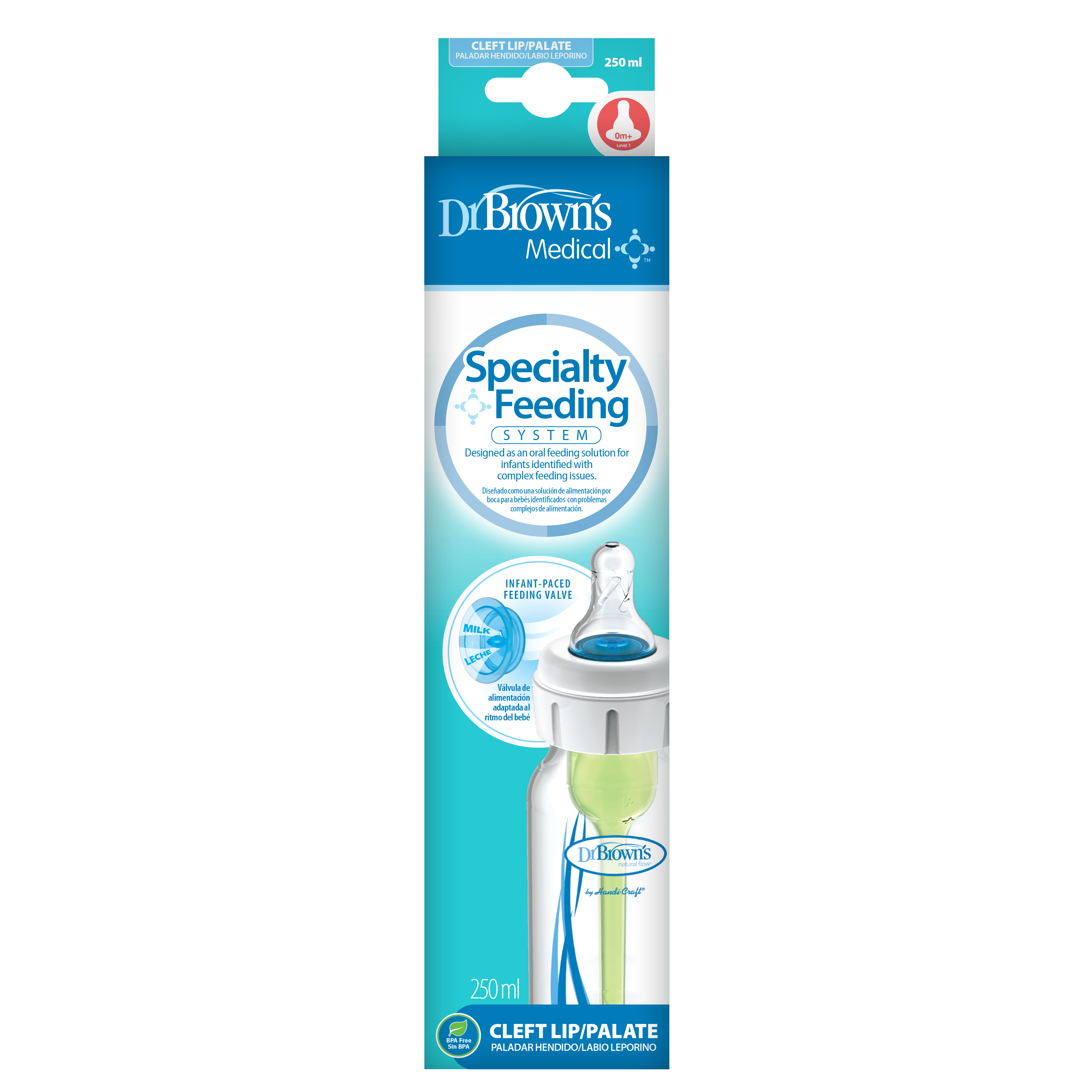 Bình sữa Y Tế dành cho trẻ sứt môi, hở hàm ếch, cổ thường, 250ml