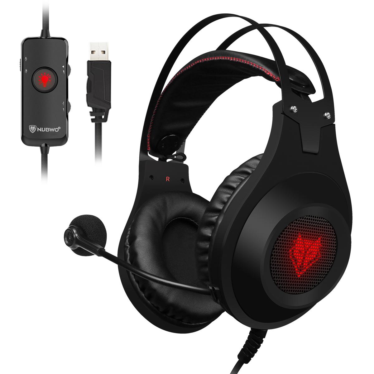 Tai nghe chơi game có dây NUBWO N2 USB ảo 7.1 có âm trầm sâu với micrô