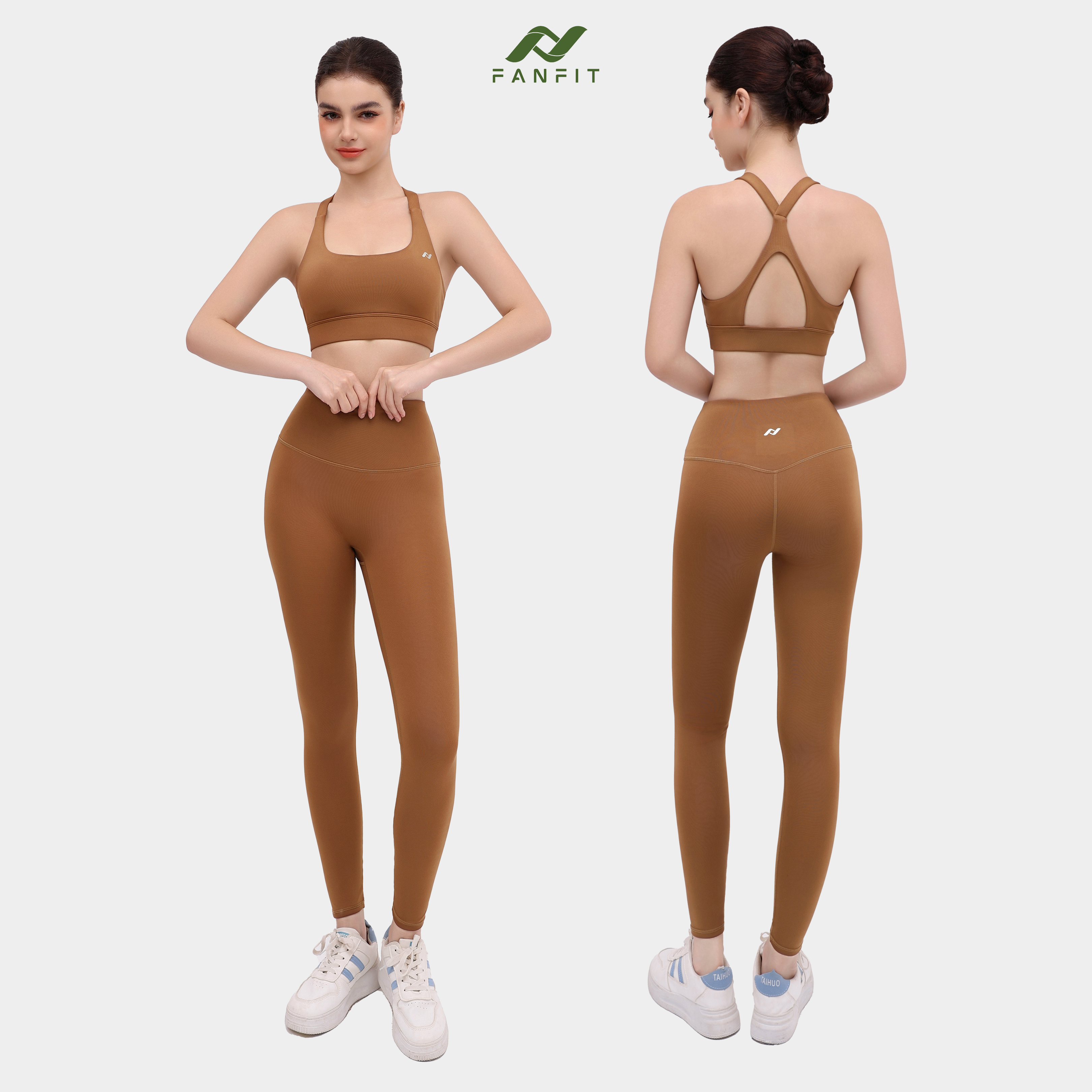 Set đồ thể thao Nữ tập Gym Yoga Pilates FANFIT FFSET011 - Áo bra FFSB004, Quần legging FFLG002