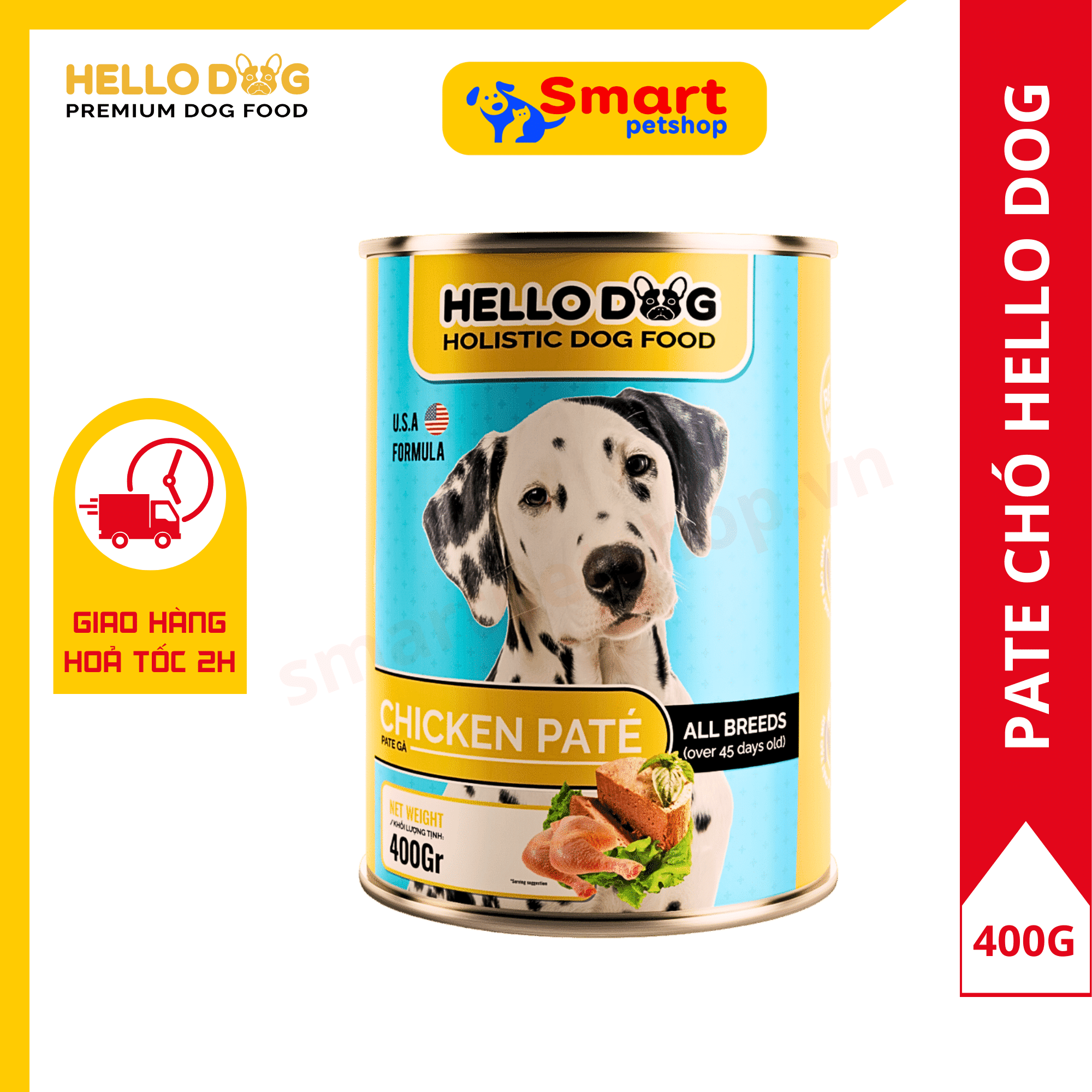 Pate Tươi Cho Chó Vị Gà - Hello Dog Chicken Pate 400G