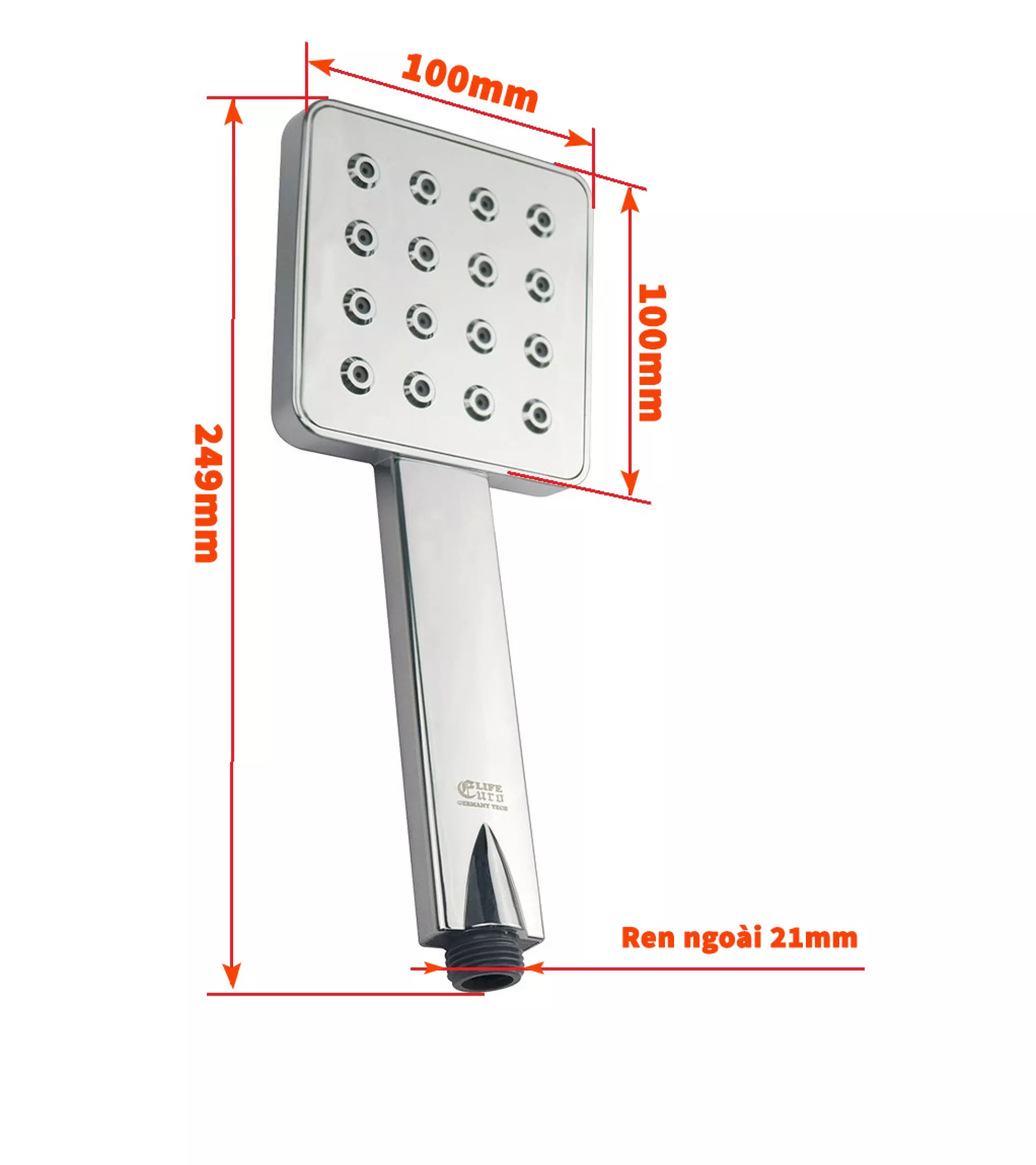 Tay sen siêu tăng áp, 1 chức năng chảy Eurolife EL-H121 (Trắng bạc)