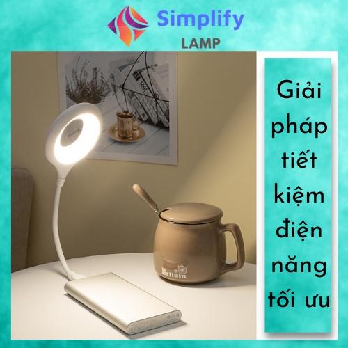 Đèn học bài để bàn mini Led USB cho bé, học sinh, sinh viên có màu xanh, hồng, trắng S01