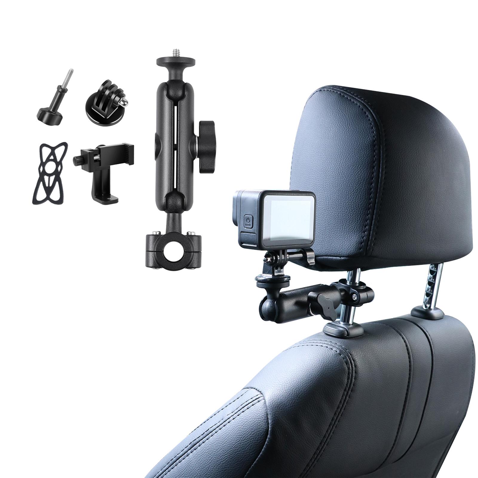 Car Headrest Mount, Car Phone Mount for Back Seat Bracket for iPad Tablet - Black