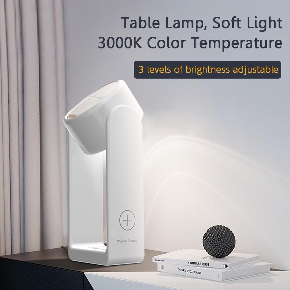 Bộ sạc không dây 5W 3 trong 1 gồm sạc Điện thoại kèm Gương và đèn bàn 6mm