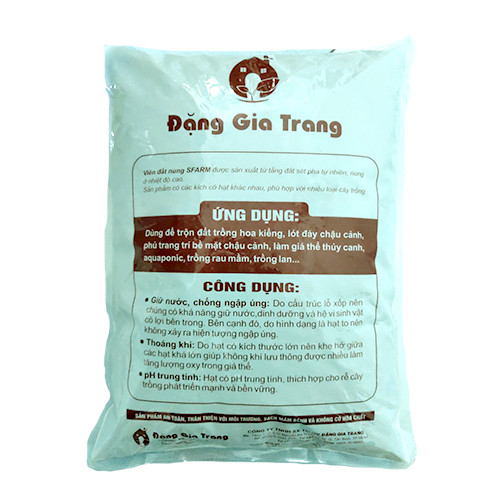 TÚI 5 DM3 - VIÊN ĐẤT NUNG SFARM - SIZE 5-10 MM - THÍCH HỢP SỬ DỤNG CHO THỦY CANH, AQUAPONIC, NUÔI CÁ - TRỘN VỚI ĐẤT GIÚP THÔNG THOÁNG