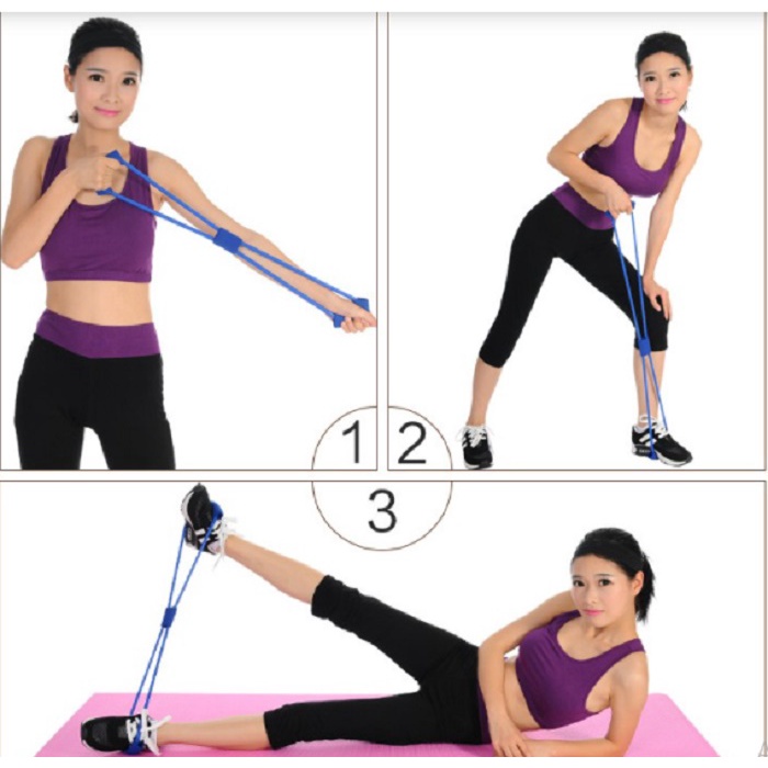 Dây cao su tập cơ ngực và tập bắp tay thon gọn