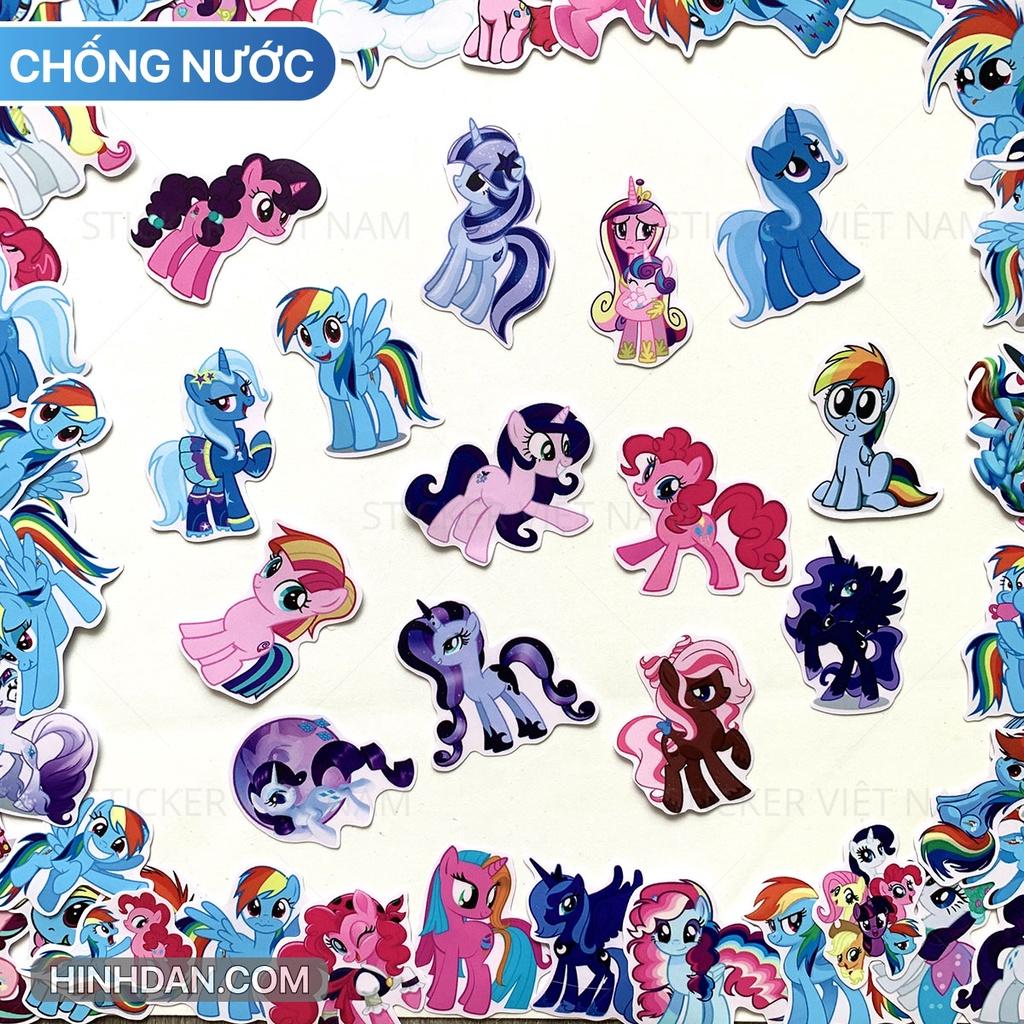 Sticker Ngựa PONY - Dán Trang Trí - Chất Liệu PVC Cán Màng Chất Lượng Cao Chống Nước, Chống Nắng, Không Bong Tróc Phai Màu