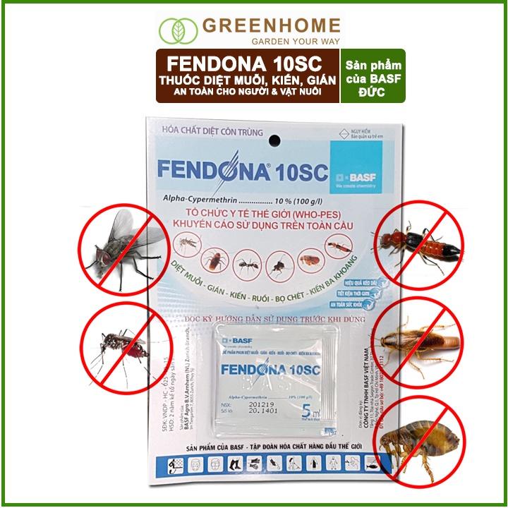 Thuốc diệt muỗi, kiến, gián Fendona10SC Gói 5ml ruồi, bọ mạc, kiến ba khoang, côn trùng