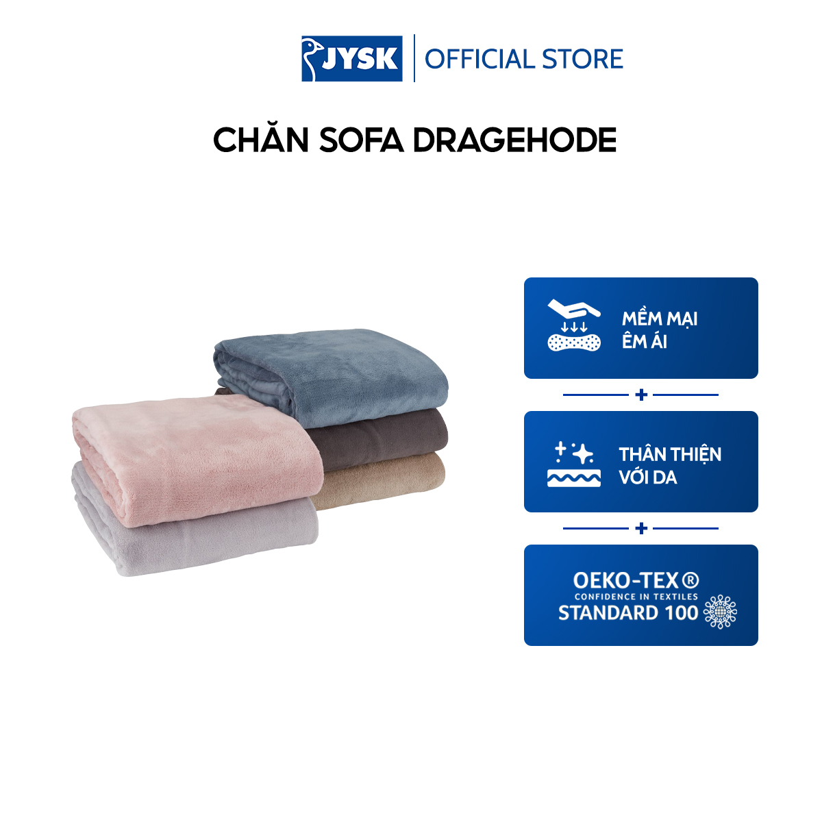 Chăn sofa | JYSK Dragehode | polyester | nhiều màu | D200xR140cm