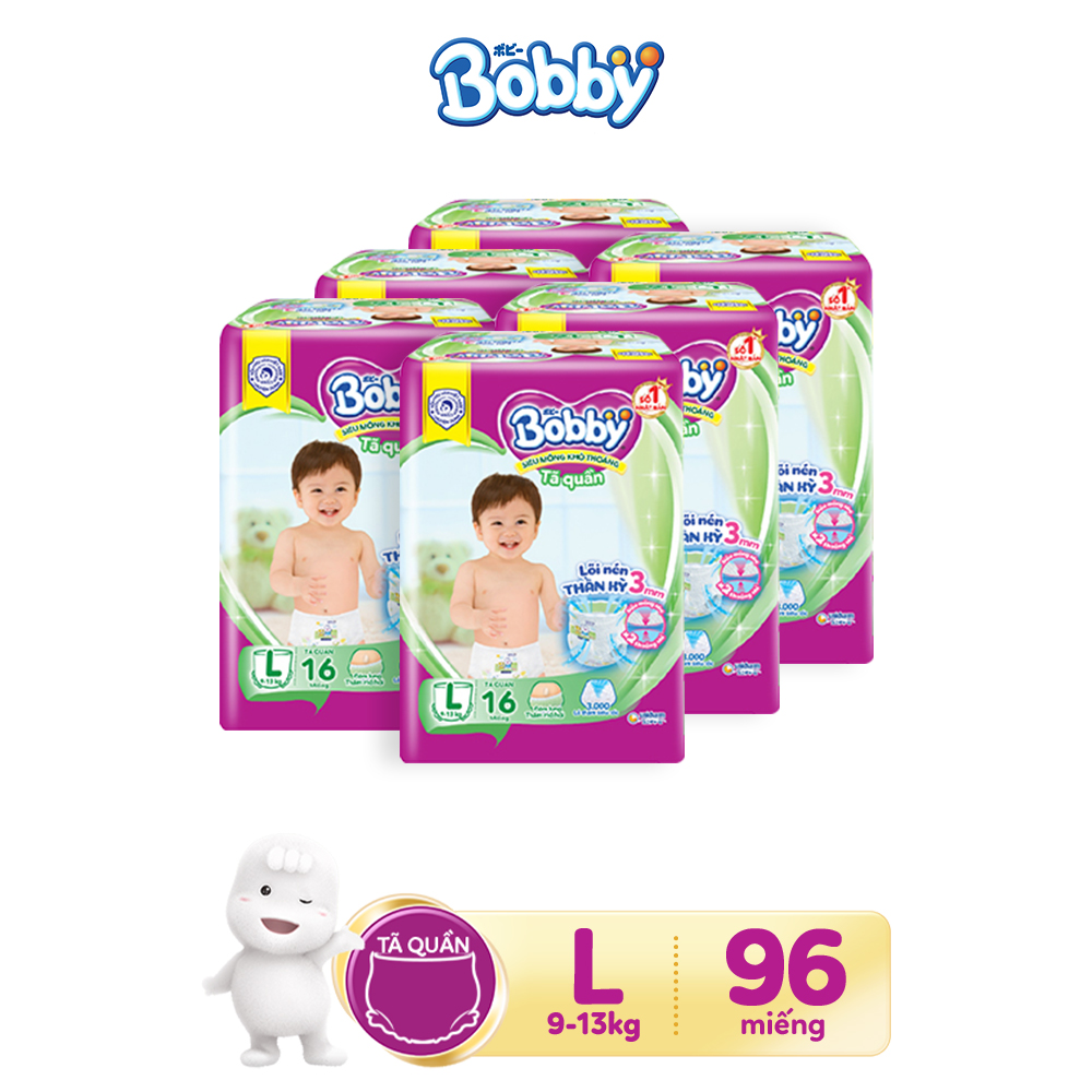 Combo 6 Tã quần Bobby Pants L16 dành cho bé 9 - 13kg