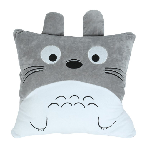 Bộ Mền Gối Ngủ Totoro Vuông Cao Cấp - Tặng Kèm Cây Massage Đầu - Hàng Loại 1 Nỉ Nhung siêu mịn (2 Lớp Lông) - Quà Tặng Ý Nghĩa Chăn Gối Văn Phòng Tiện Lợi