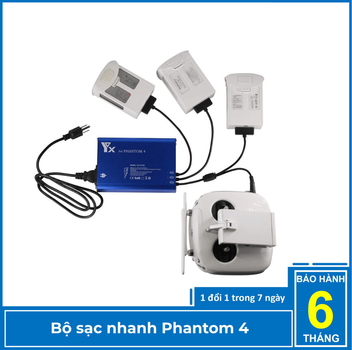 Bộ sạc nhanh Phantom 4 - Hàng chính hãng YXtech