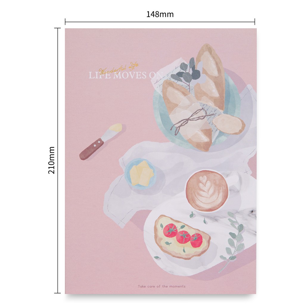 Sổ tay ghi chép cute khâu gáy 40 trang kẻ ngang hình tách trà pastel A5 Deli - 70gsm - Phù hợp làm sổ kế hoach planner, viết nhật kí, sử dụng như tập vở học sinh - 1 quyển - FA540-N05