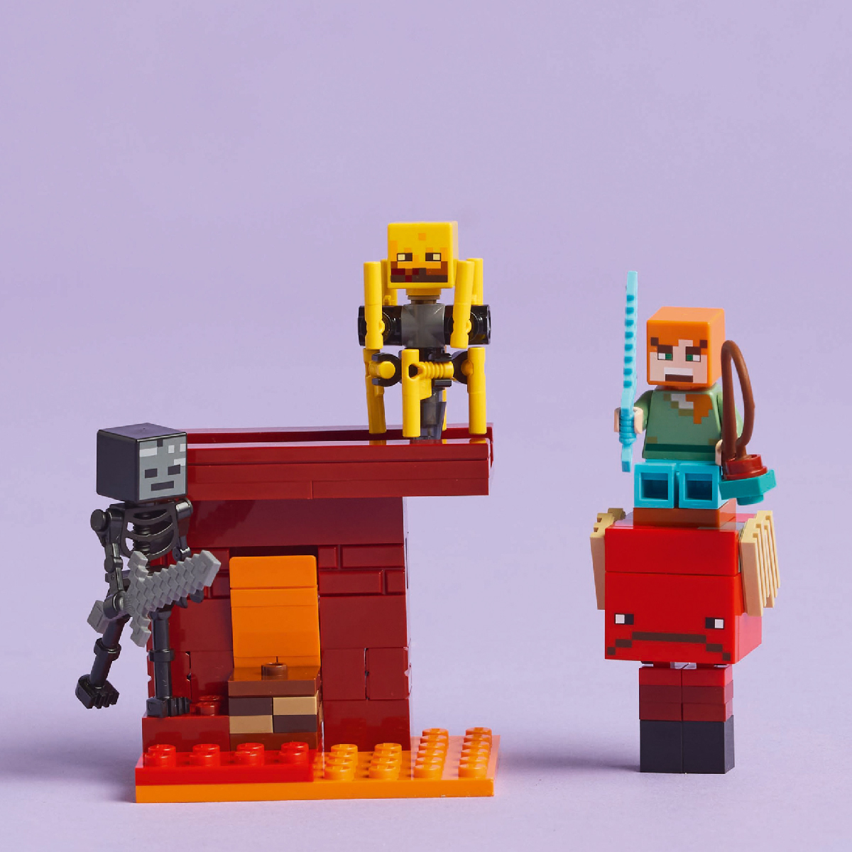 LEGO MINECRAFT 21266 Đồ Chơi Lắp Ráp Trận Chiến Dung Nham Địa Ngục Nether (99 chi tiết)