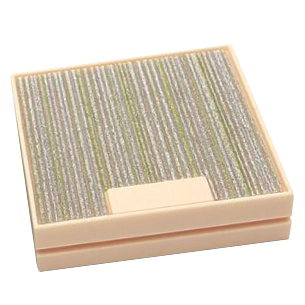 Empty Pressed Powder Case Makeup Blusher Cosmetic Container W/ Mirror