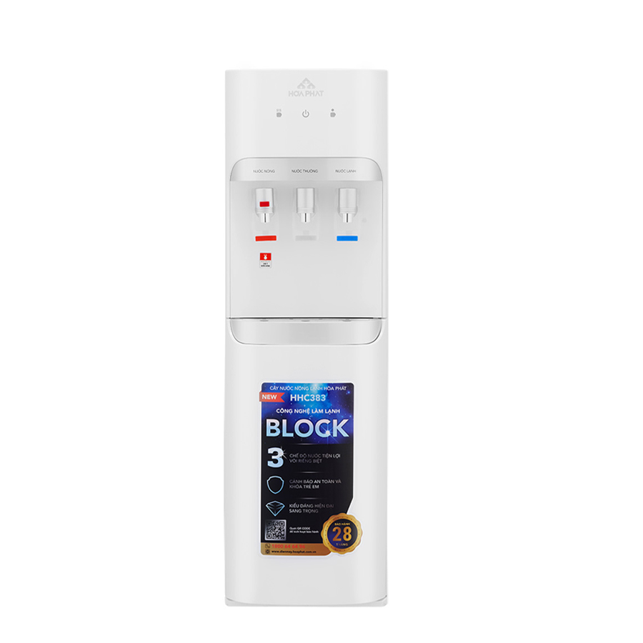 Cây nước nóng lạnh hút bình Hòa Phát HHC383 - Làm lạnh bằng Block - Hàng Chính Hãng
