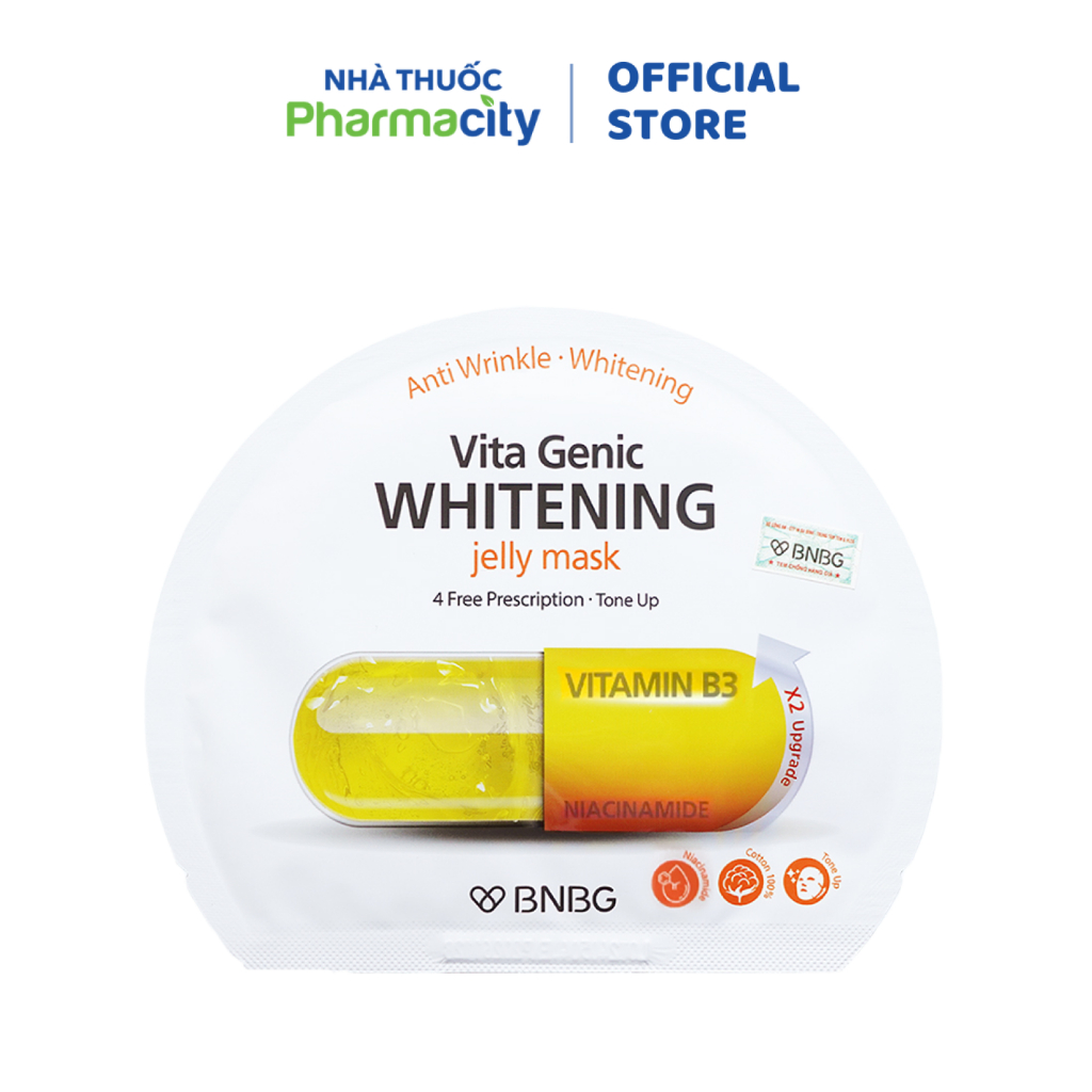 Mặt Nạ BNBG Vita Genic Hỗ Trợ Làm Sáng Da Whitening Jelly Mask (Miếng 30ml)