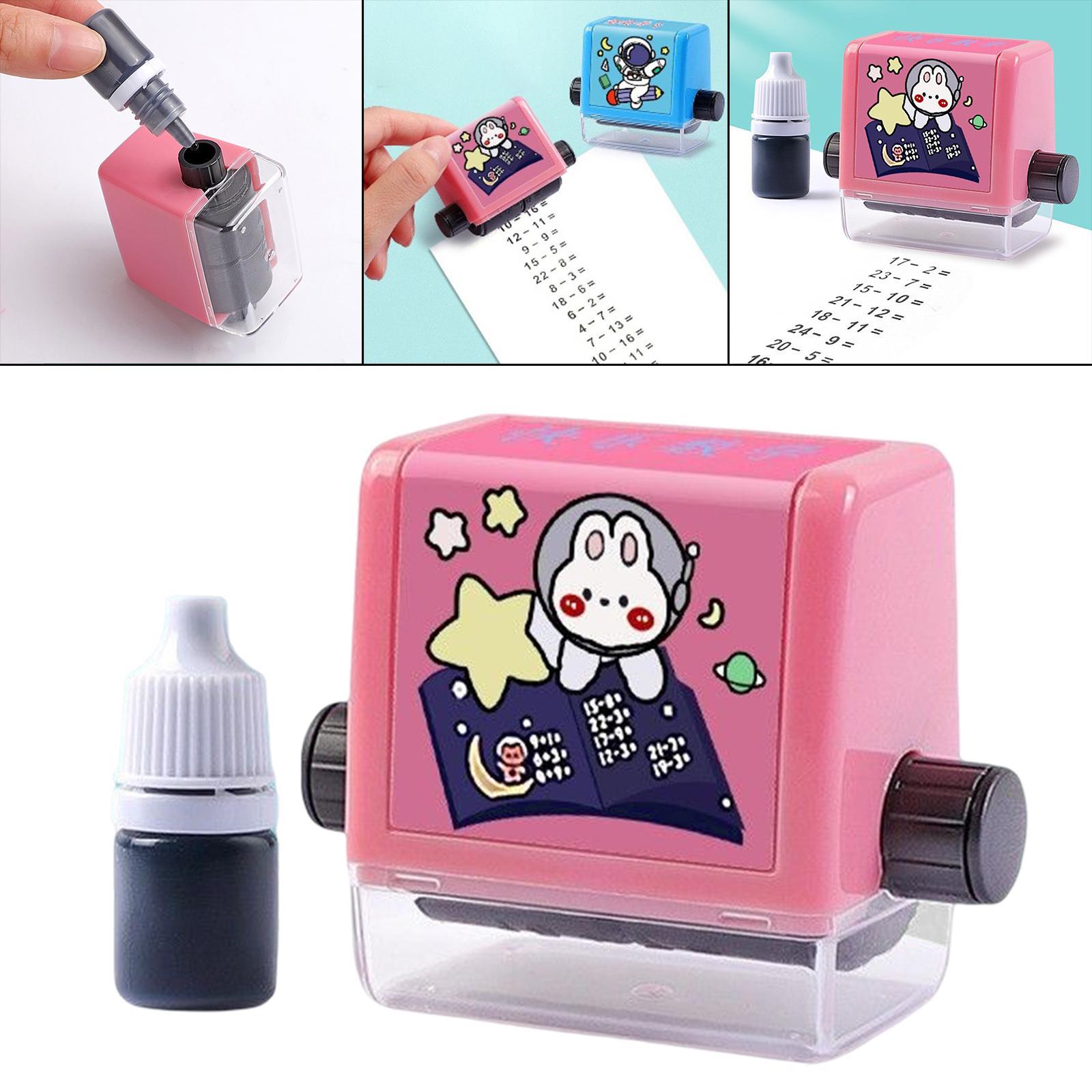 Number Rolling Stamp Addition Subtraction Roller Digital Teaching Stamp for Teachers
