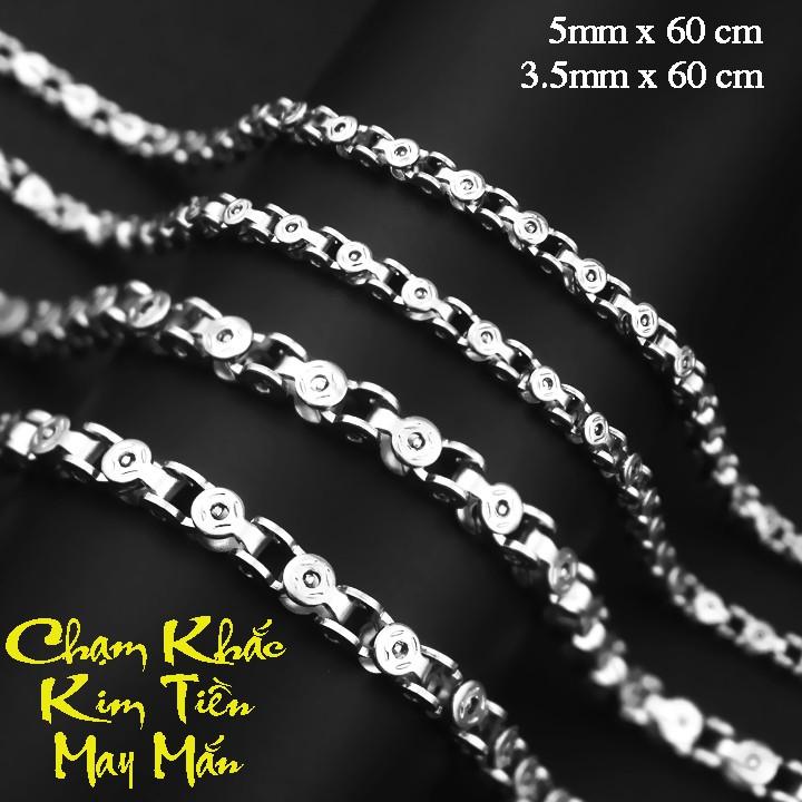 Dây chuyền nam inox kiểu xích chạm hình kim tiên trắng sáng, đep, không đen - Đem lại đẳng cấp phong độ cho người đeo