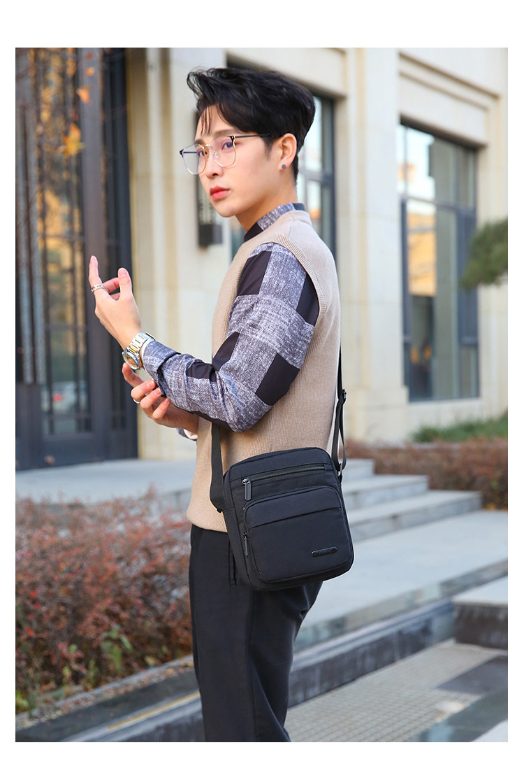 Túi Đeo Chéo Nam Oxford Túi Bố Cao Cấp Nhiều Ngăn Chống Thấm Nước, Túi Đeo Vai Phong Cách Thời Trang Hàn Quốc Dành Cho Người Đi Làm, Học Sinh, Sinh Viên,Người Đi Chơi, Đi Du Lịch