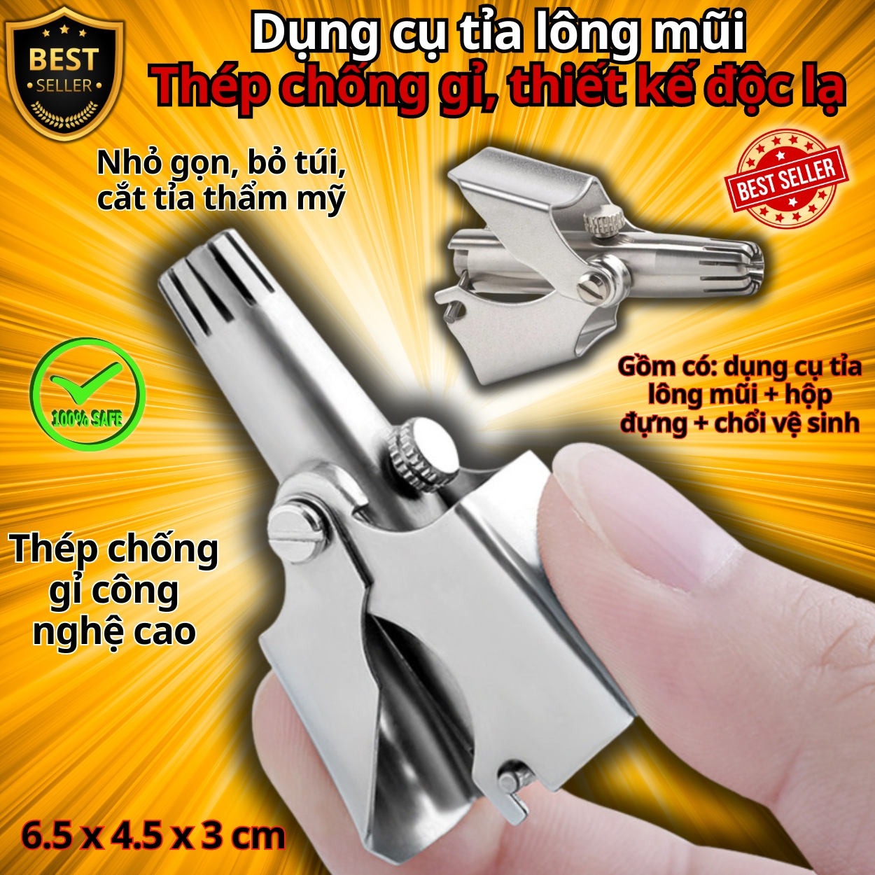 HỘP DA size 17x15cm bộ dụng cụ cắt móng tay 12 chi tiết làm bằng thép không gỉ cao cấp - Cờ tướng nam châm mini D Danido