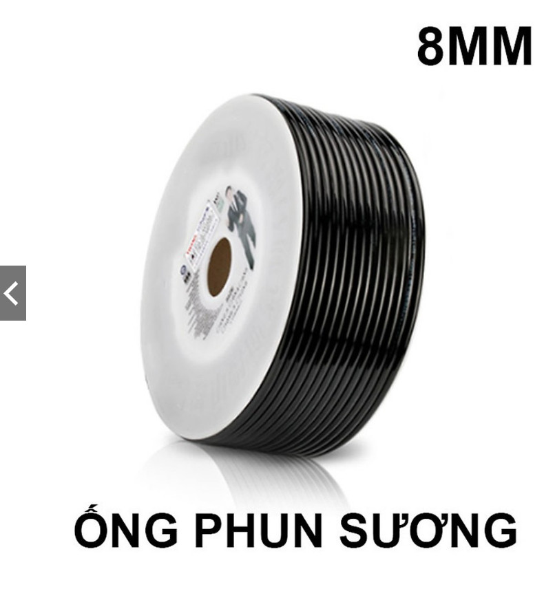 Bộ 10 mét dây phun sương màu đen 8mm chất lượng cao, tưới hoa lan, tưới cây, làm mát...  