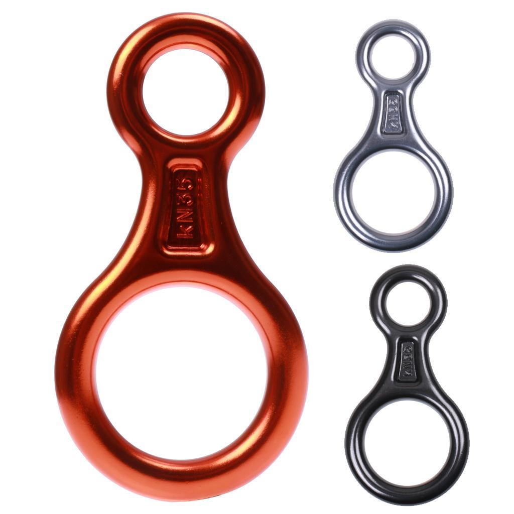 Figure 8 Mountaineering Climbing Tree Rock Rappelling Ring Belay Device 35KN