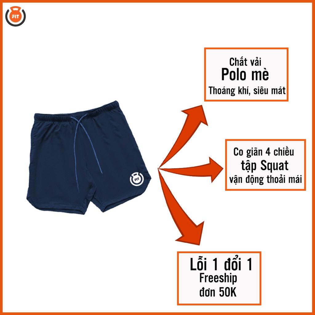 Quần short tập gym xẻ vải mè thể thao Made in Việt Nam