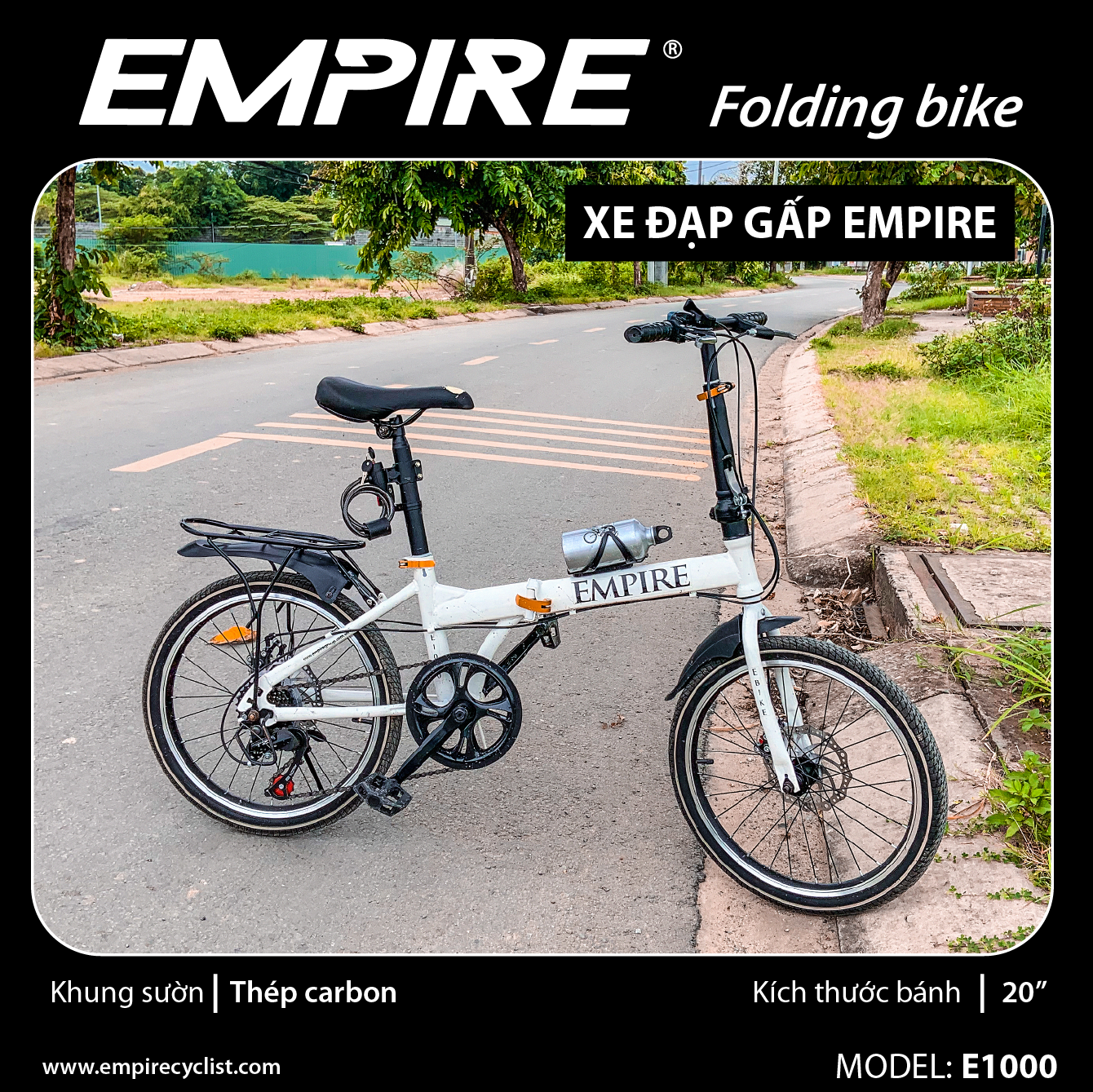 Xe đạp gấp Empire Model E-1000- Hàng chính hãng.