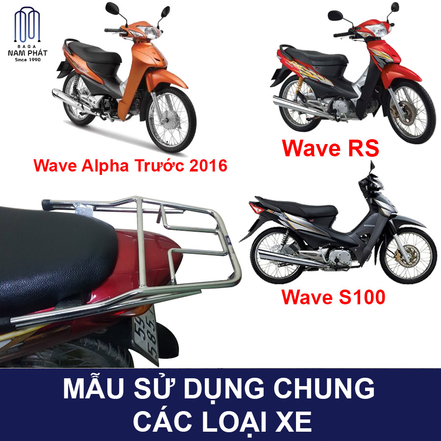 Cảng Sau Wave RS, RSX trước 2010, Wave @, Wave Alpha  trước 2016, Wave S100 Chịu Lực Tay Dắt 12 Li Đặc Nam Phát