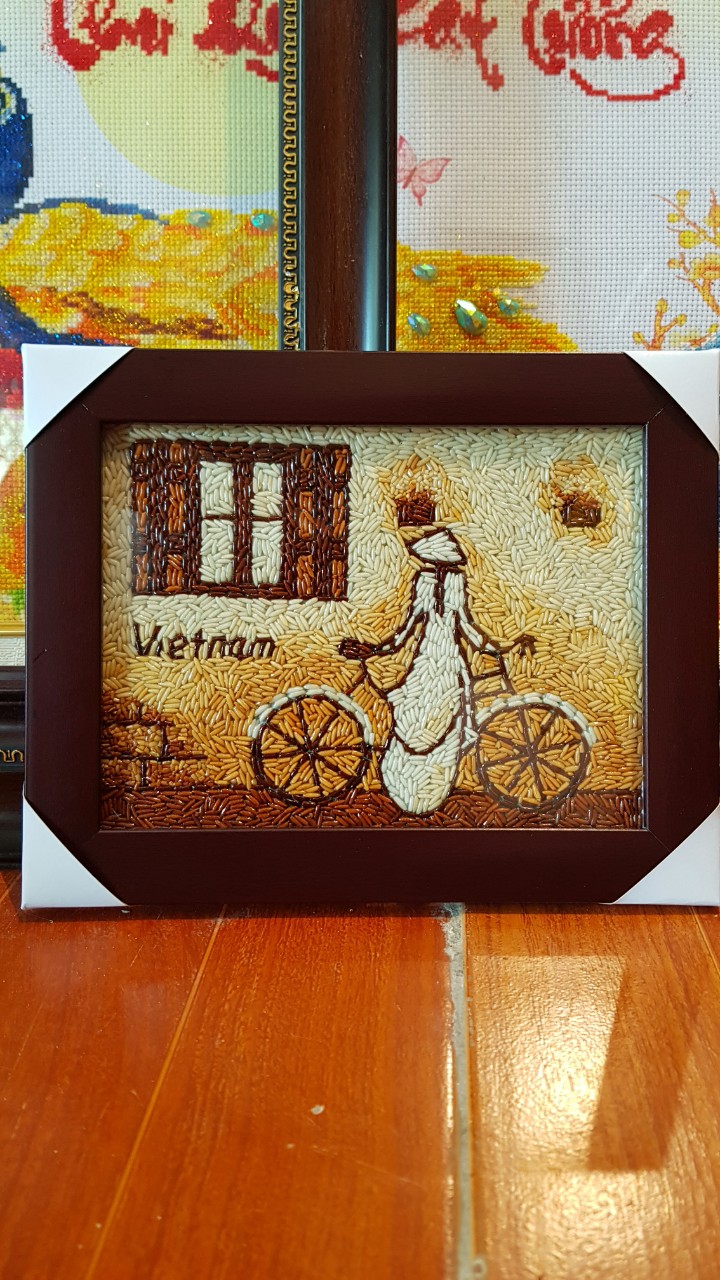 Tranh gạo rang Việt Nam - Quà lưu niệm tặng bạn bè