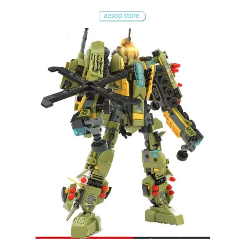 Hộp 6 bộ đồ chơi lắp ráp Robot biến hình - Biệt đội quân sự Qman 41108 (777 mảnh ghép)
