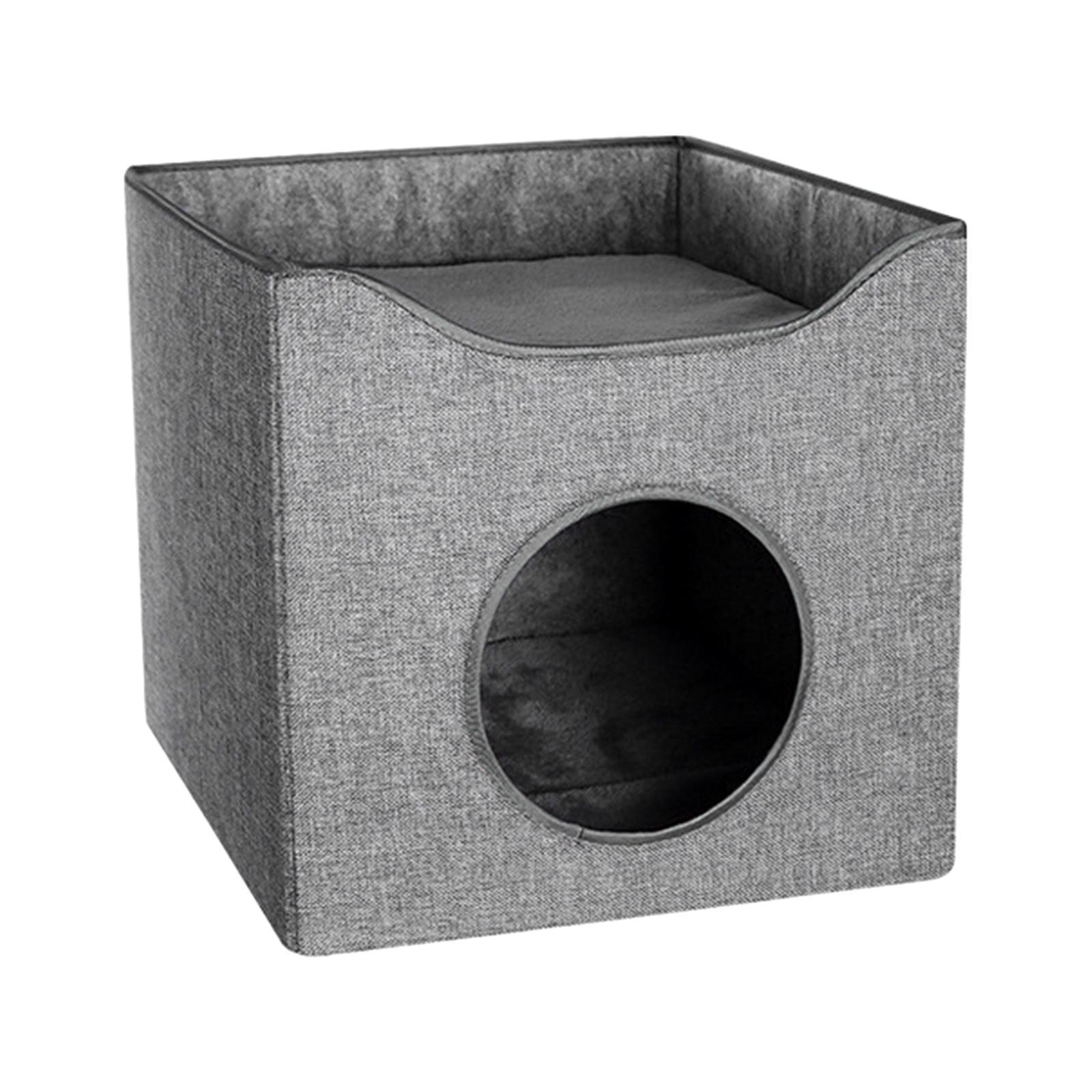 Pet Cat Bed Nest Small Dog House Sleeping Bed Winter Cave for Indoor Outdoor