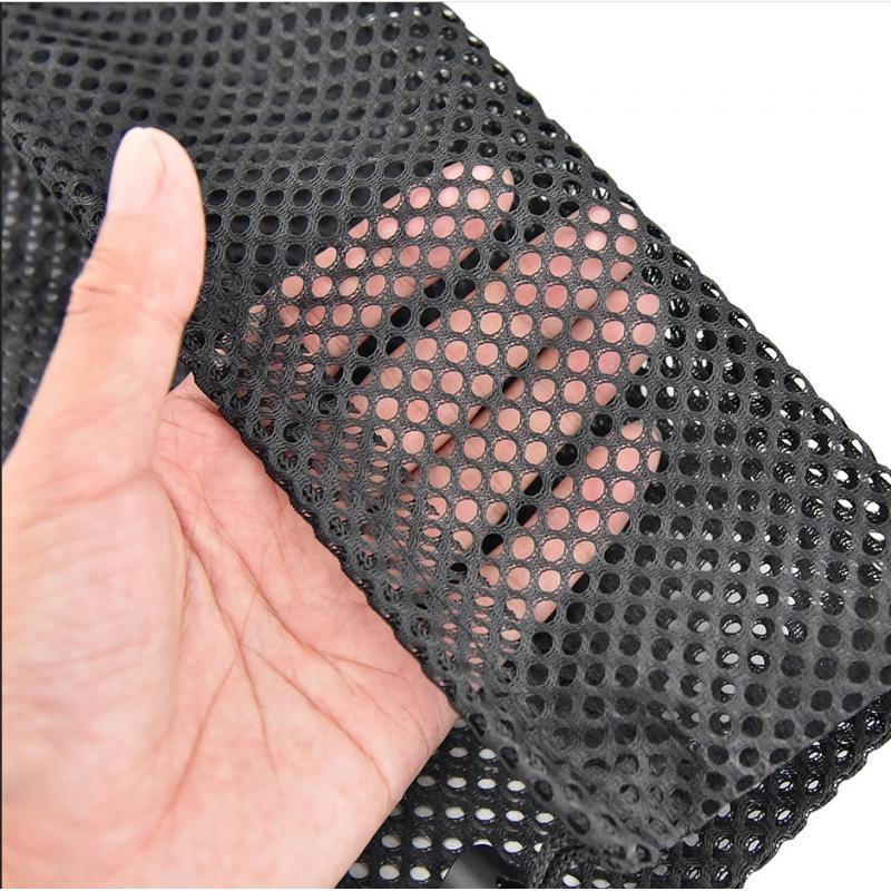 2 Pieces Portable Travel Shoe Bag Mesh Stuff Sack with Drawstring Black