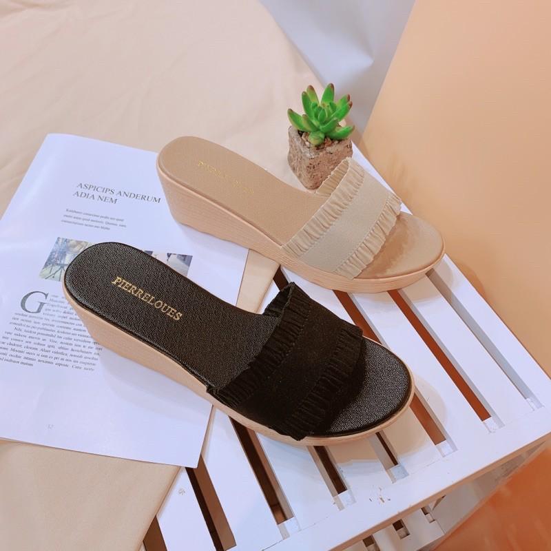 Dép đế xuồng quai ngang bản nhún