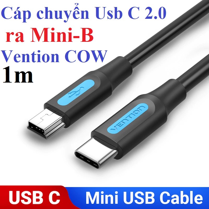 Cáp sạc và truyền dữ liệu type-C ra Mini-B Vention COWBF _ hàng chính hãng