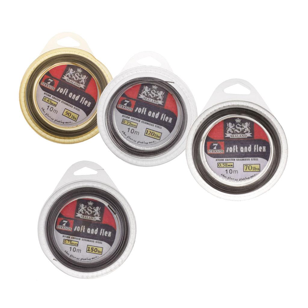 10m Durable Stainless Steel Coating Fishing Wire Leader Jigging Line Trace 70/90/120/150LB