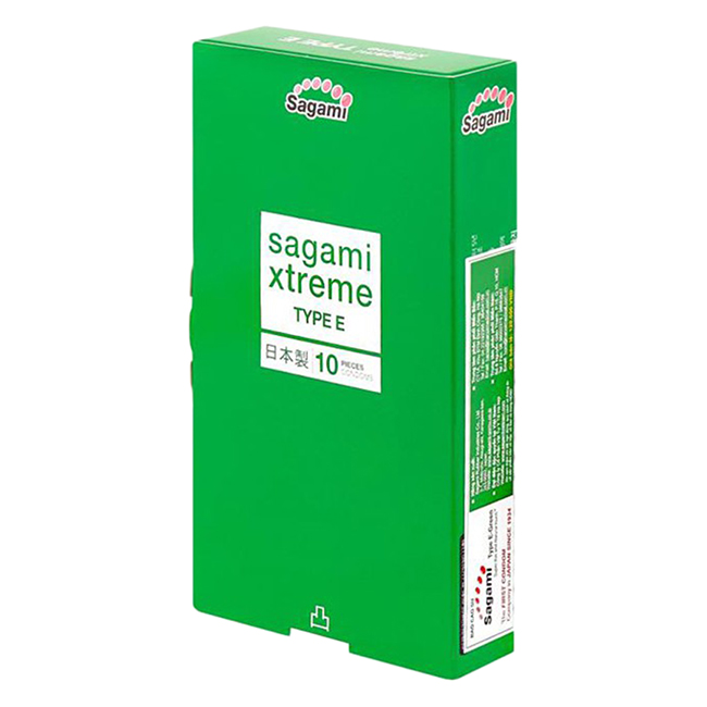 Bao Cao Su Gân Gai Thắt Sagami Xtreme Green (10 Bao) - Tặng 6 Bao Vrt