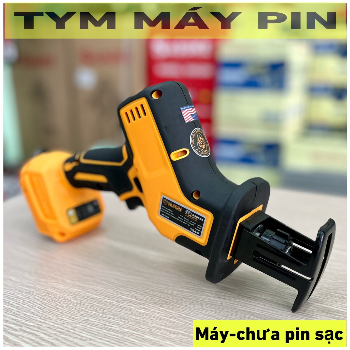 Máy cưa đa năng(cưa kiếm) Hukan HK-CK308BL brushless chỉnh tốc -chưa pin sạc