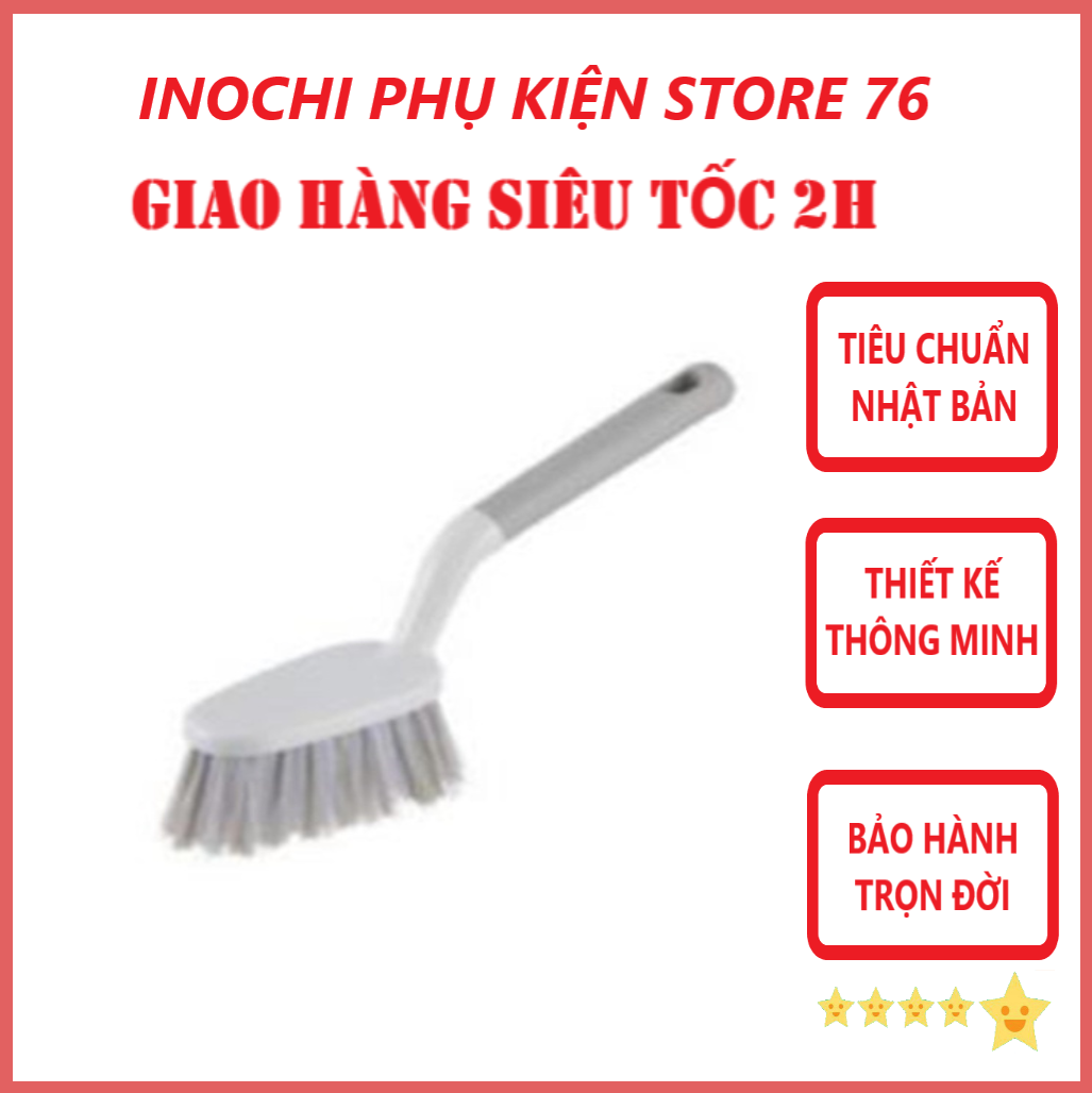 Bàn Chải Nhà Tắm Cán Dài Kirei Chuẩn Nhật Bản - Chính hãng inochi ( tặng kèm khăn lau pakasa)