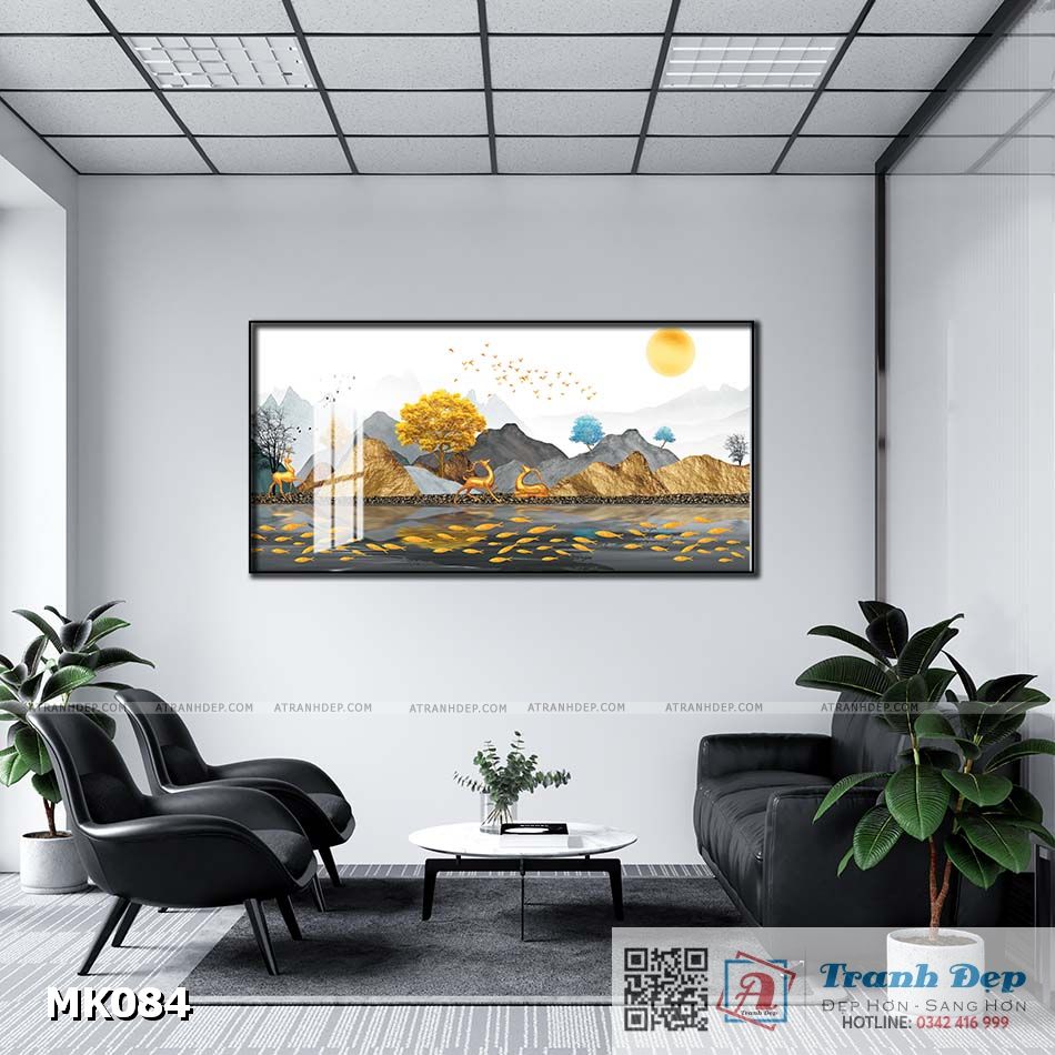 Tranh mica cao cấp Hươu nghệ thuật - MK084