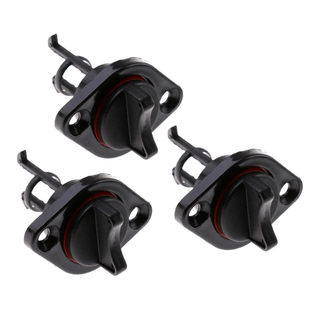 3PCS BOAT MARINE BEACH COOLER LIVEWELL NYLON DRAIN PLUG 1" SCREW IN WITH