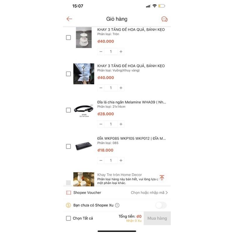 Combo đĩa 3 tầng nhựa và đĩa đen