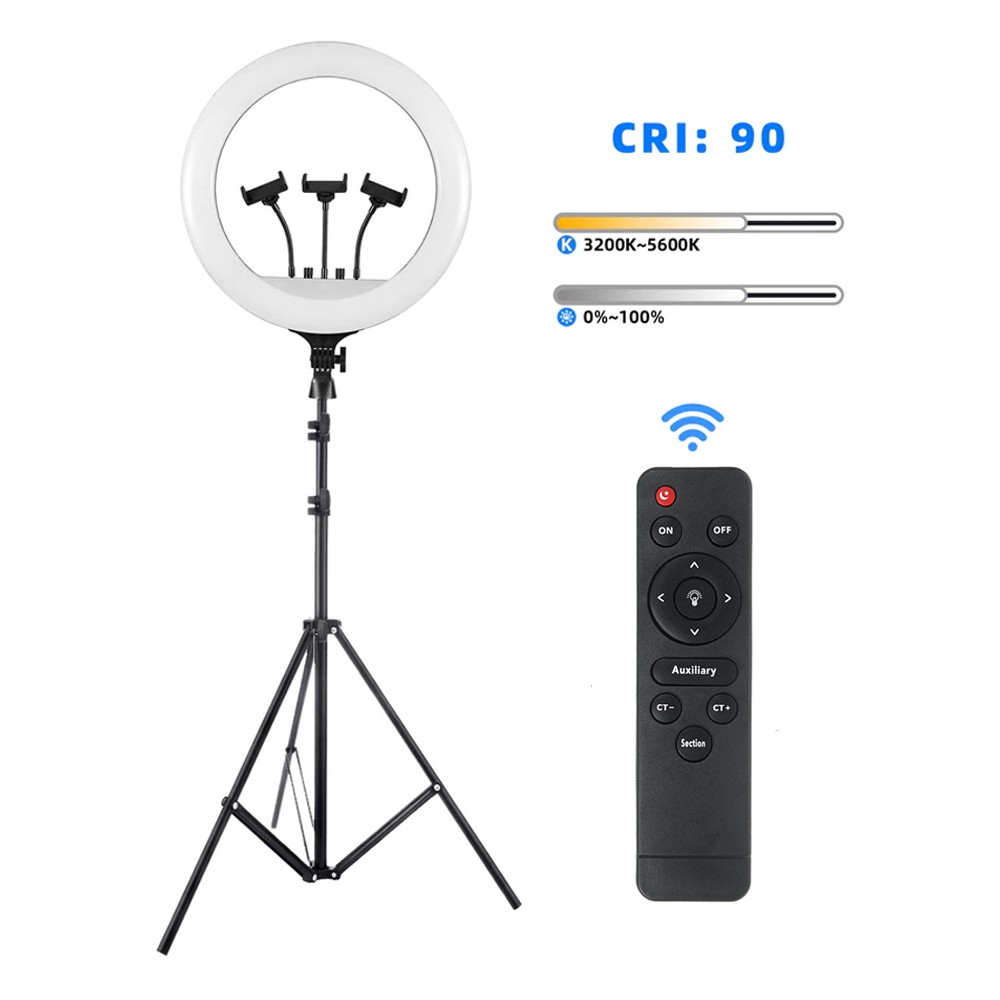 Đèn Led Livestream 45cm Hỗ Trợ Ánh Sáng Livestream, Chụp Ảnh, Quay Video, Spa, Makeup