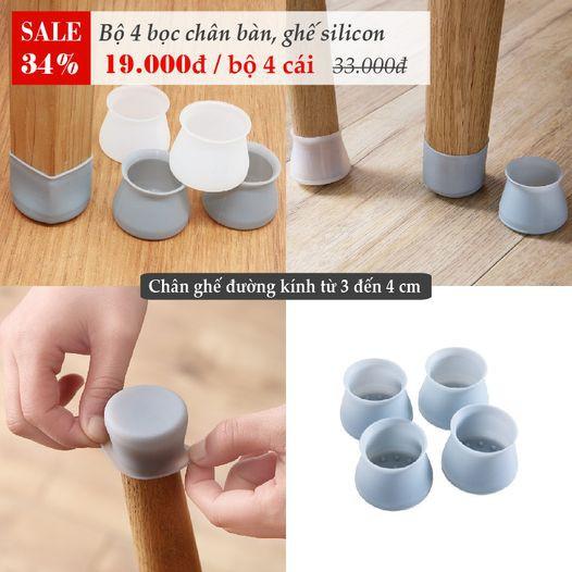 Bộ 4 silicon bọc chân bàn ghế