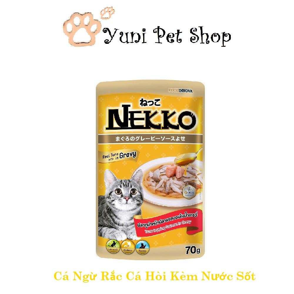 Combo Mix 5 Vị Pate NEKKO Thức Ăn Cho Mèo Dạng Nước Sốt 70g x 5 gói - Yuni Pet Shop