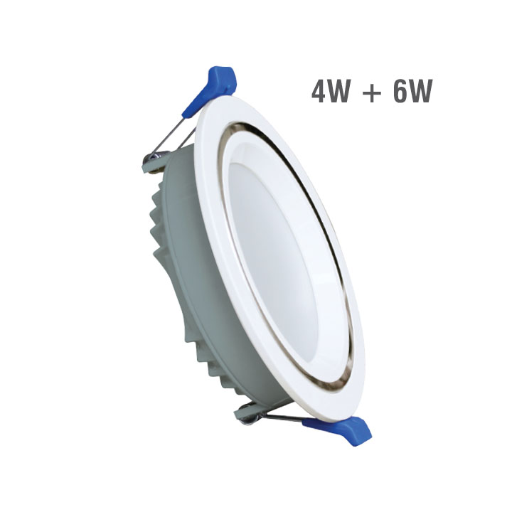 Đèn LED Downlight Roman đơn sắc - Nhôm đúc viền lõm - Thân tản nhiệt nhôm, tuổi thọ lên đến 30.000 giờ