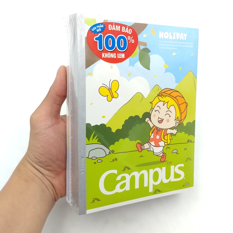 Vở Campus A5 5 Ô Ly (2 x 2 mm) 96 Trang ĐL 100 Holiday - Mẫu 2